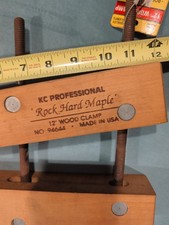 KC Professional Rock Hard Maple 12 Inch Wood Clamp Made In USA Vintage For Wood  picture