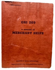 RARE vintage 1943 ONI 209 Merchant Ship Recognition Manual WW2 USA Navy original picture