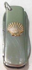 ⛽️ Employee service award pocket knife watch fob advertising SHELL Oil Co. picture