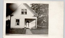 HOUSE & YARD toledo oh c1910 postcard ohio real photo rppc picture