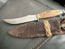 💯 1940's - 1964 CASE XX FULL BLADE, BEAUTIFUL RARE MATCHING STAG W/SHEATH KNIFE picture