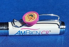 New AMBIEN CR Drug Rep Heavy Metal Slider Collectible Pharmaceutical Pen *RARE* picture