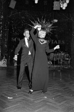 Austrian actor Carl Moehner dancing with actress Elke Sommer at th- Old Photo 1 picture