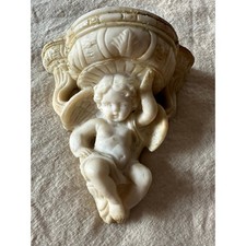 Vintage angels Cherub Wall Hanging Planter 6” picture