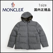 Moncler 48504 Winter Down Jacket Blue Tag Grey Wool Men's Jacket – Stylish, Cool picture