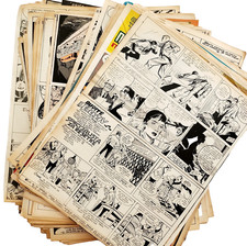 1971 Yugoslavian Magazine Pages Lot 300 Vintage Comic Art Ephemera Craft Paper picture