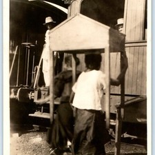c1910s Philippines Filipino Women Carrying Structure RPPC Passenger Train Photo picture