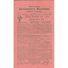 Vintage 1951 Newsletter Beatrice Nebraska Gage County Korean War Vol 1 No 1 picture
