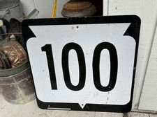 Vtg WIsconsin Highway 100 Road SIgn  24