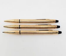 Vintage CROSS Mini Pencil SET of Three, 10k Gold Plated, IN BOX, MADE IN USA picture