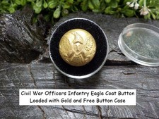 Old Rare Vintage Antique Civil War Relic Eagle Infantry Coat Button Free Case picture