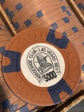40 $5000 & 40 $500 Binions horseshoe obsolete las vegas nevada casino chips picture