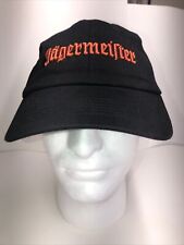 Jagermeister Black Orange Raised Embroidered Logo Adj sz Baseball Ball Cap Hat picture
