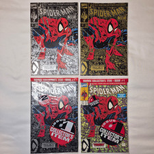 Spider-Man #1 Lot Gold Silver + Sealed Bagged Silver & Color McFarlane 1990 picture