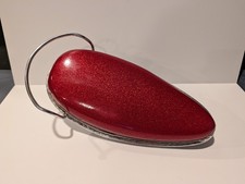 VINTAGE Troxel Solo Polo Bike Banana Seat Seat Spring Saddle 1960s - SPARKLE RED picture
