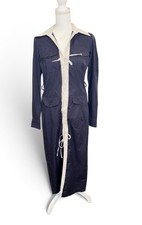 Dries Van Noten Navy & White Cotton Shirt Dress, Size 36/Small picture