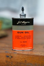 Vintage J.C. Higgins Gun Oil Lead Top Litho 3 Oz Tin Can Advertising handy Oiler picture