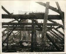 1931 Press Photo A burned down building after big fire picture