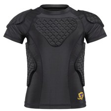 TUOY Youth Boys Football Padded Compression Shirt Padded Football Rib Chest picture