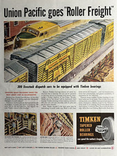 1947 Timken Tapered Roller Bearings Union Pacific Livestock Train VTG Print Ad picture