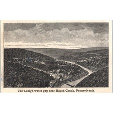 The Lehigh Water Gap Near Mauch Chunk PA 1901 Engraving AF2-P2 picture
