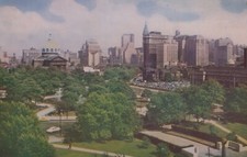 Logan Circle Philadelphia Academy Of Natural Sciences PA Vintage Chrome Postcard picture