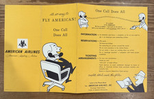 Vintage 1950's American Airlines Ticketing Services Folder picture