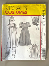 McCall's Children's Early American Costume Pattern M4547 Size 3-6 UNCUT picture