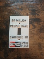 Champion Spark Plugs Switch Plate Sign 