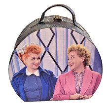 Vintage 1980 I Love Lucy On The Road Again 2pc Nesting Luggage Set W/ Wallet picture