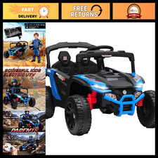 Qaba 12V Kids Ride On UTV Truck with Rear Suspension for 3-5 Years Blue picture