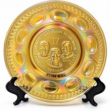 Vintage 1972 Wheaton Apollo 17 Carnival Glass Plate 8