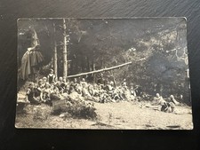 Pre WW1 Antique 1910’s RPPC Postcard Family Picnic Forest  picture