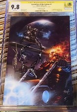 GUARDIANS OF THE GALAXY #1 VIRGIN VARIANT CGC 9.8 SS Signed & Sketch Parrillo picture