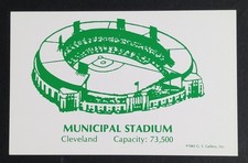 1983 Cleveland Municipal Stadium Postcard Baseball Football Ohio Souvenir picture