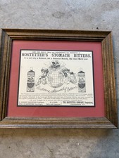 antique 1903 magazine advertisement for Hostetter's Stomach Bitters Framed Rare picture