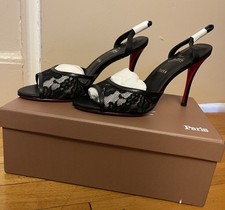 Christian Louboutin Miss Z Lace Slingback Sandals size eu 39 picture