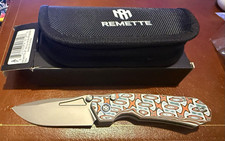 Remette Rhino-RT RNGD261 Pocketknife D2 G10 Manual Flipper Liner Lock Clip picture