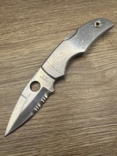 Spyderco Native 2 Stainless Partial Serrated VG-10 Folding Knife Seki Japan Used picture