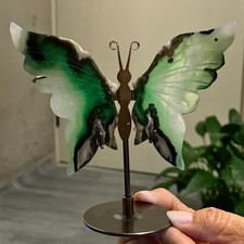 93G Natural volcanic rock agate butterfly crystal mineral carving D127 picture