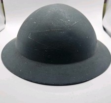 WWI WW1 Brodie Helmet Circular Brim With Damage Corwn Pad British Pattern Worned picture