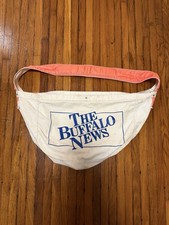 Vintage 1960s The Buffalo News Newspaper Carrier Canvas Bag Paper Boy Mail Bag picture