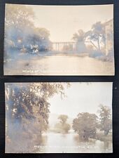 RPPC Otselic River Cinncinatus New York Cortland County Two Real Photo Postcards picture