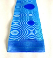 2 Pcs BLUE / WHITE LAYERED .250