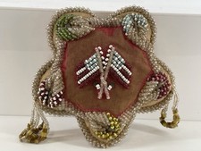 antique Iroquois (Haudenosaunee) beaded star-shaped pincushion picture
