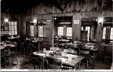 RPPC Interior Woodbine Cottage Dining Room, Lake Sunapee NH Vintage Postcard V80 picture