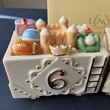 HAPPY BIRTHDAY SENSATIONAL SIX LENOX EXPRESS TRAIN FINE CHINA WITH 24k TRIM picture