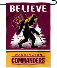 Washington Commanders Bigfoot Sasquatch Believe Yard Garden Banner Flag picture