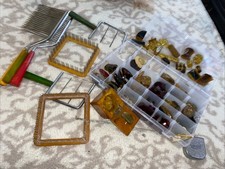 Vintage Butterscotch Cherry Prystal Catalin Amber Stardust Bakelite Buttons more picture