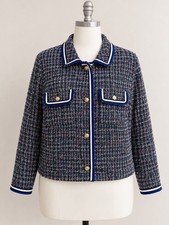 Talbots Women's Breeze Tweed Blazer Jacket Plus Size 16W NWT picture